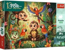 puzzle-100-el-malpki-i-przyjaciele-rodzina-treflikow-trefl