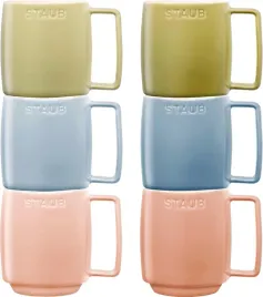 staub-zestaw-filizanek-6el-ceramika-350ml-mix-kolorow