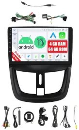radio-2din-nawigacja-android-peugeot-207-4-64-gb-dsp-carplay-lte