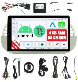 radio-2din-nawigacja-android-fiat-500-4-64-gb-dsp-carplay-lte-qled