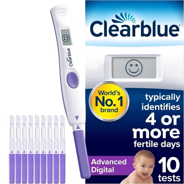 CLEARBLUE cyfrowy test owulacyjny podwójny hormon DUAL 10 szt. +4p.
