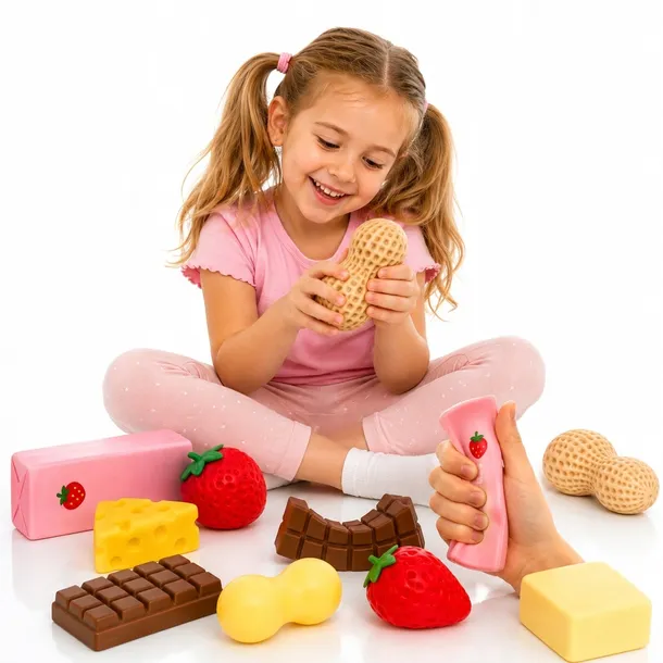 Zestaw 5 Gniotków Squishy Antystresowych Sensorycznych Miękkie do Ściskania