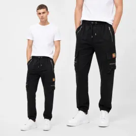 spodnie-meskie-cargo-ze-sciagaczami-casual-bawelna-elastyczne-czarne-m