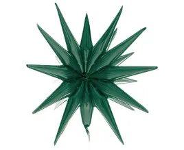 balon-foliowy-gwiazda-3d-zielen-butelkowa-50-cm