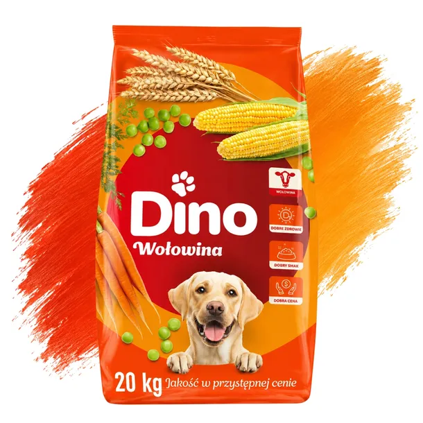 Sucha karma dla psa DINO z wołowiną 20kg