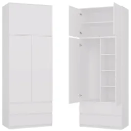szafa-na-ubrania-90-cm-z-nadstawka-2-szuflady-drazek-na-wieszaki-biala