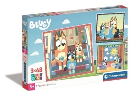 puzzle-3x48-super-kolor-bluey-clementoni