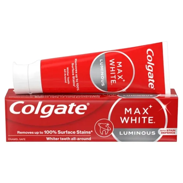 Colgate Max White Luminous Wybielająca Pasta do Zębów z Fluorkiem 75ML