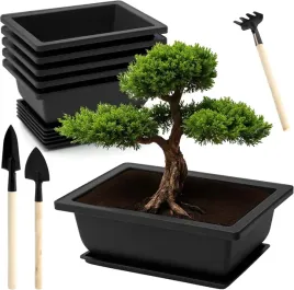donice-bonsai-6szt-z-podstawkami-i-zestaw-narzedzi-ogrodowych-16cm