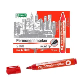 marker-permanentny-pisak-mazak-czerwony-d-rect-2160-12-sztuk