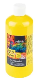 farba-akrylowa-do-malowania-zolta-500ml-artystyczna-duza-pojemnosc-crelando