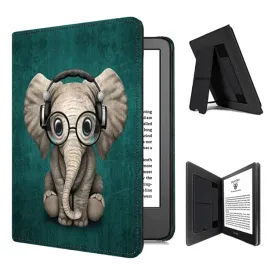 etui-czytnik-do-kindle-11-gen-68-2021-zielony-ze-sloniem