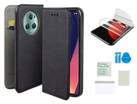 etui-z-klapka-do-honor-magic-5-pro-czarny-smart-magnet-folia-ochronna-tpu