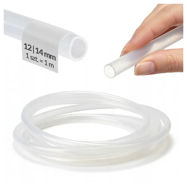 Wężyk silikonowy 12mm 12/14 DO OBCIĄGU WINA DESTYLACJI 1szt = 1mb
