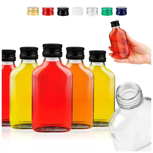 20x MAŁE BUTELECZKI PIERSIÓWKI 100 ML NA ALKOHOL BIMBER WINO LIKIER SYROP