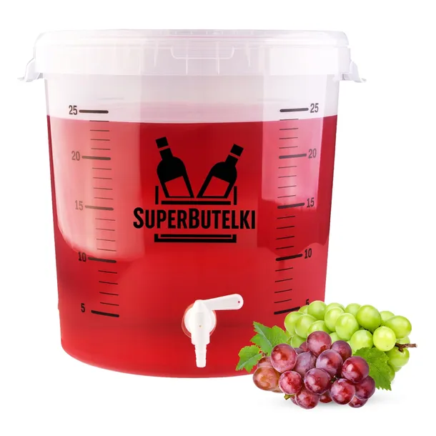 Wiadro fermentator 30 L Pojemnik fermentacyjny na wino sok piwo z kranikiem