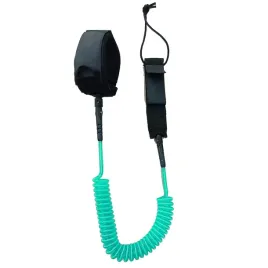 linka-zabezpieczajaca-leash-sup-zielona-mietowa-sprezynowa-elastyczna-mocna