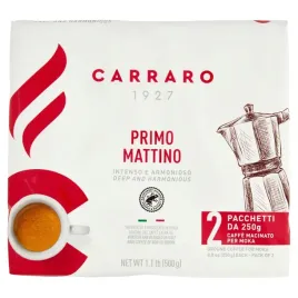 caffe-carraro-primo-mattino-kawa-mielona-2x250-g