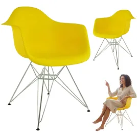 krzeslo-dar-zolty-nogi-chrom-glamour-loft-nowoczesne-salon-kuchnia-fotel