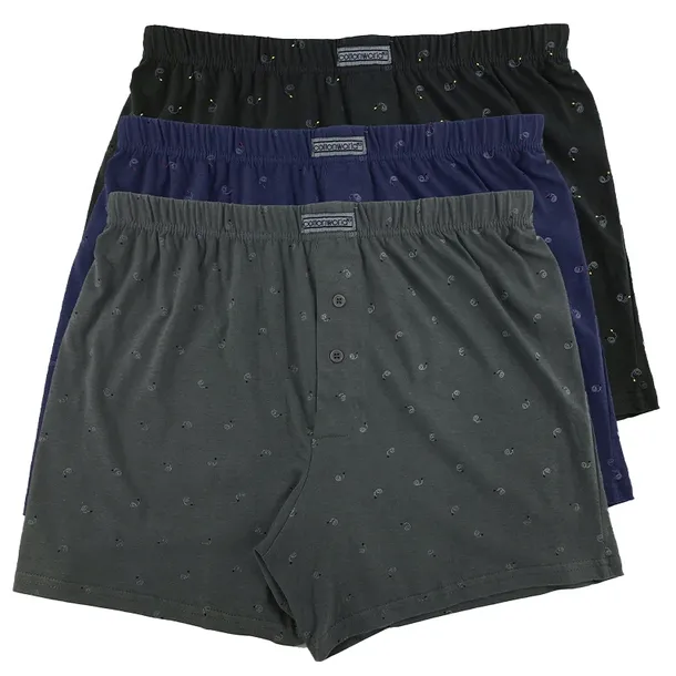 3x BOKSERKI MĘSKIE LUŹNE 100% Bawełna Cotton World XL