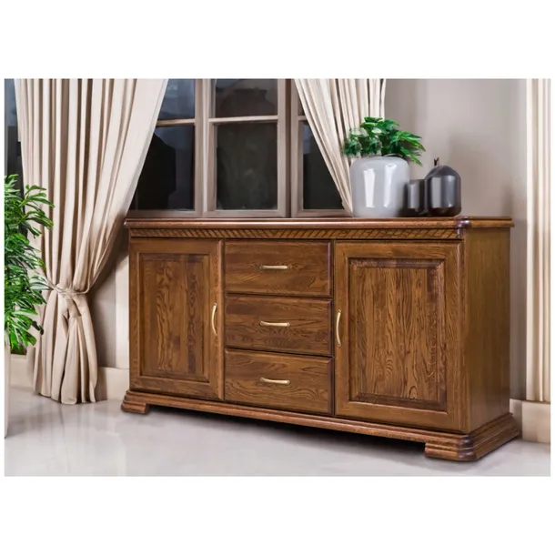 Komoda Do Sypialni Meble Do Salonu Dębowa Dąb Naturalny 2D3S Classic