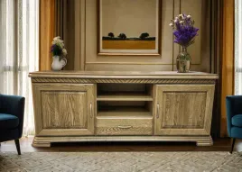 komoda-rtv-debowa-dab-jasny-do-salonu-meble-classic-165-cm-funkcjonalna
