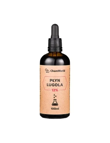 ChemWorld Płyn Lugola 12% 100ml Jod CZDA Czysty jod MOCNY