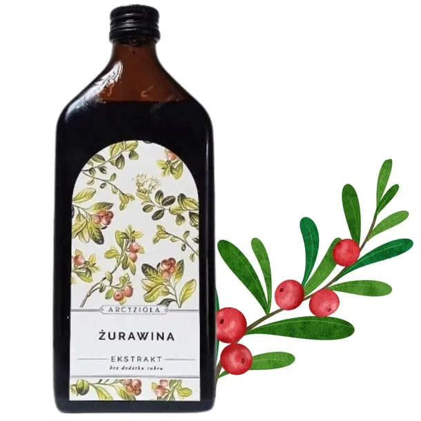 ARCYZIOŁA ŻURAWINA - ekstrakt z soku bez dodatku cukru - 500 ml
