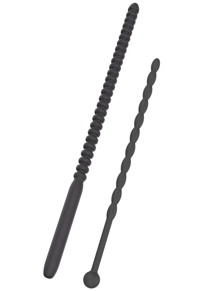ribbed-penis-dilator-set-2-pcs-black