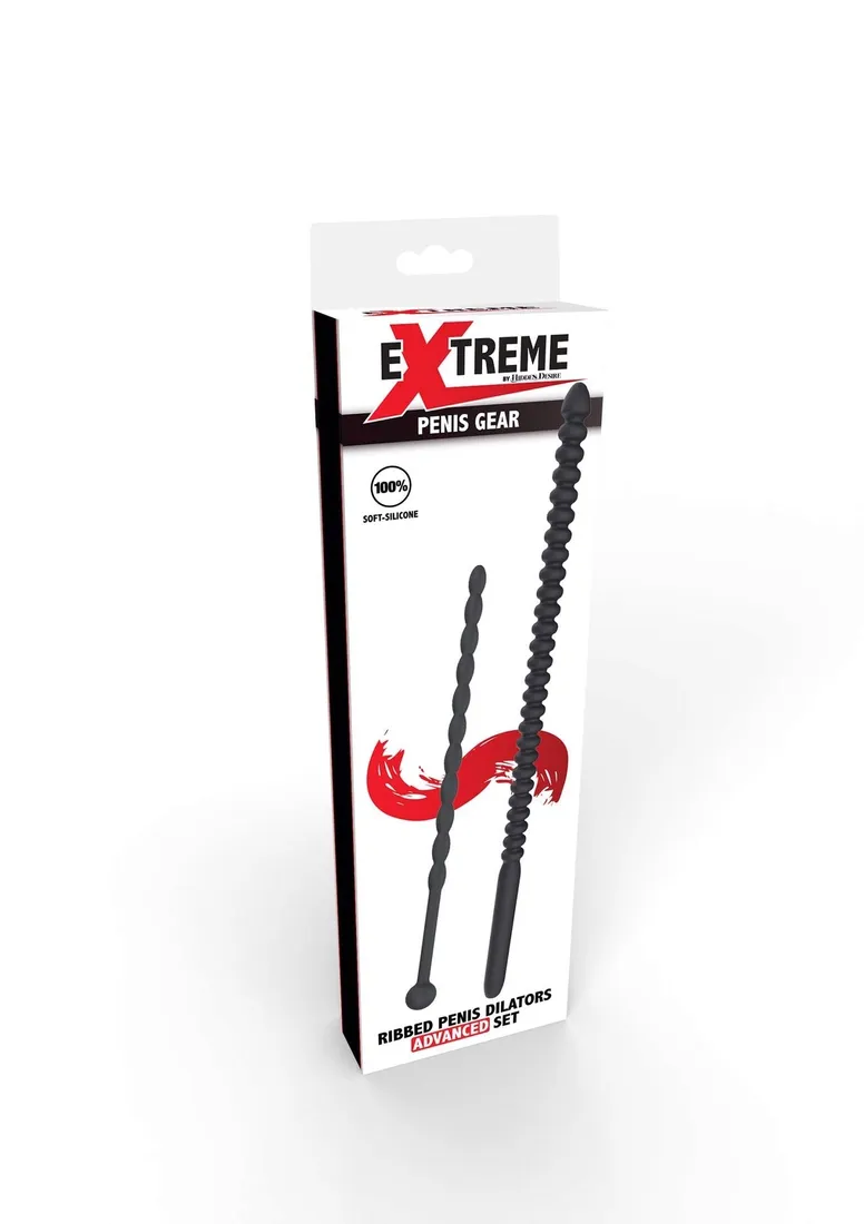ribbed-penis-dilator-set-2-pcs-black-waga-z-opakowaniem-0-067-kg