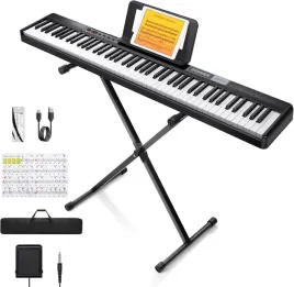 keyboard-donner-dep-1-czarne-88-dynamicznych-klawiszy-przenosne-pianino