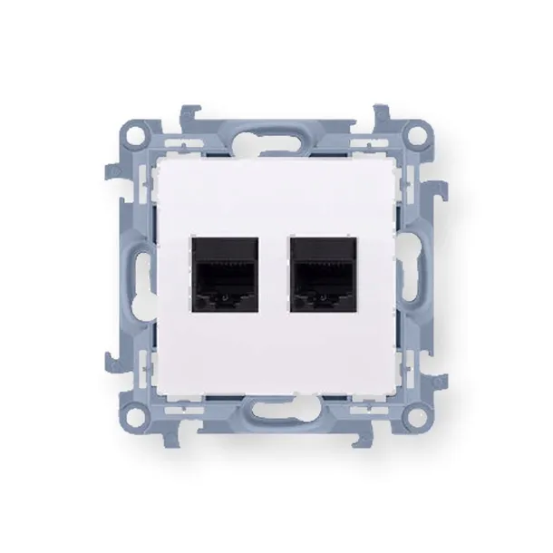 simon-10-gniazdo-komp-2x-rj45-kat-6-biale