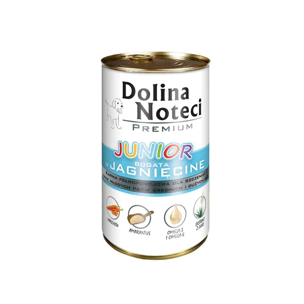 Dolina Noteci Puszka Premium Junior Jagnięcina Mokra Karma Dla Psa 400g