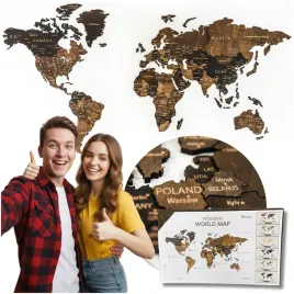 mapa-swiata-drewniana-3d-xxl-miasta-ciemny-braz-181x100-cm-puzzle-na-sciane