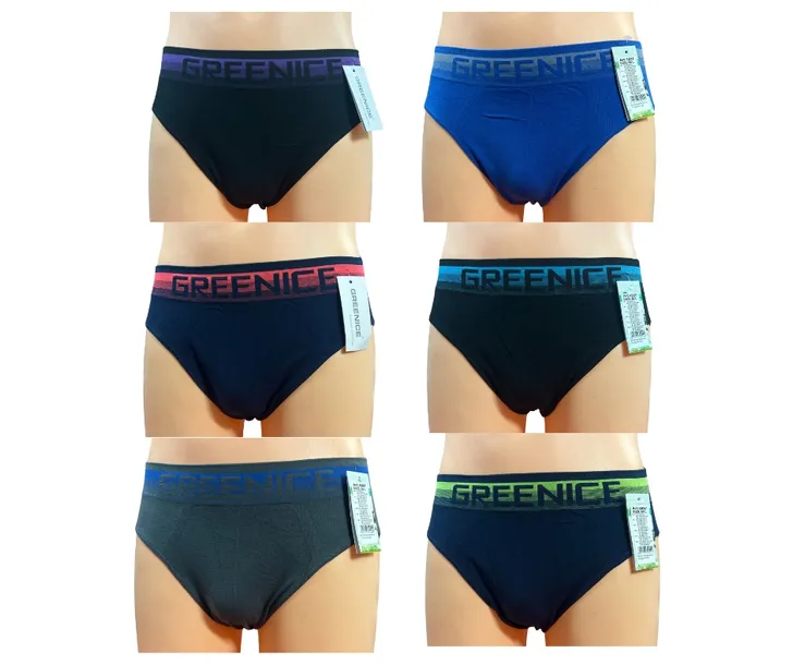 6x Majtki bezszwowe SLIPY MĘSKIE Bawełniane SLIPKI GREENICE rozmiar M/L
