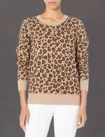 amazon-essentials-bluza-damska-bezowa-w-panterke-casual-m-7fa
