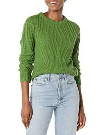 amazon-essentials-zielony-sweter-bawelniany-z-ozdobnym-splotem-s-7fa