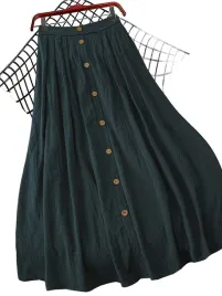 shein-rozkloszowana-spodnica-midi-z-guzikami-na-lato-bawelniana-xl-1ma