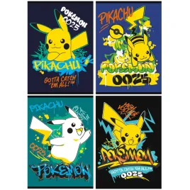 4-szt-x-zeszyt-a5-32-kartki-kratka-pokemon-pikachu-kazdy-inny