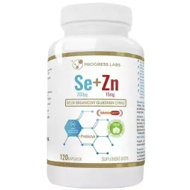 progress-labs-selen-organiczny-200mcg-cynk-120kap-odpornosc-skora-wlosy