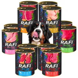 rafi-bez-zboz-mokra-karma-puszki-dolina-noteci-mix-smakow-dla-psa-12x800g