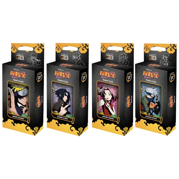 Zestaw Naruto Mythos TCG: 4x Konoha Shido Team Set - 2nd Edition