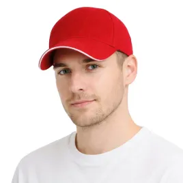 czapka-z-daszkiem-pieciopanelowa-bawelniana-unisex-czerwona