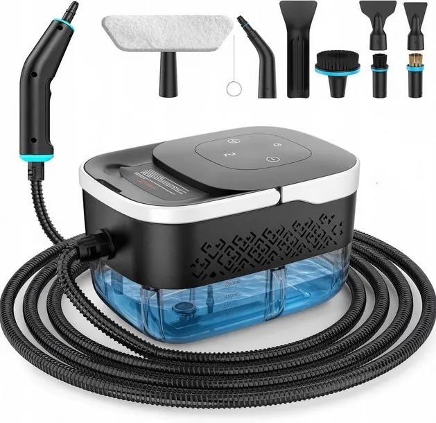 Mocna Myjka Parowa Mop Parowy Czyścik 2500W 4Bar Do Domu Okien Łazienki Fug