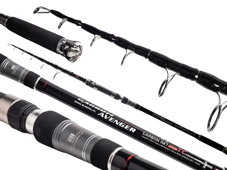 WĘDKA AVENGER TELESKOPOWA CARBON 4.2M 3.5 LBS RUMPOL KARPIOWA 420CM 110332