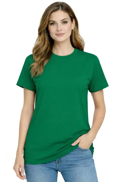 Damska koszulka T-shirt 100% miękka bawełna zielona roz. M