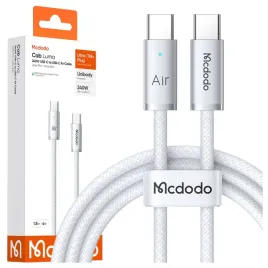 mcdodo-kabel-usb-c-usb-c-szybkie-ladowanie-usb-typ-c-240w-1m-led-bialy