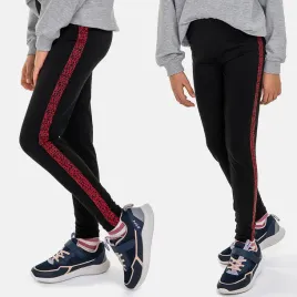 legginsy-getry-dziewczece-bawelniane-dlugie-ozdobny-lampas-czarne-122
