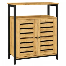 komoda-loft-szafka-dab-70x30x80-cm-drzwi-zaluzjowe-czarna-rama