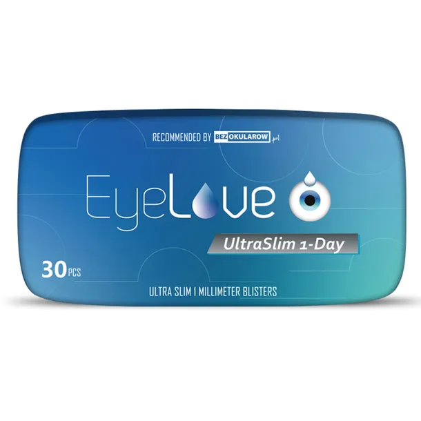 Soczewki jednodniowe EyeLove UltraSlim 1-Day 30 szt. moc -3,25